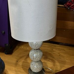 Modern Silver Mosaic Table Lamp